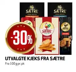 Bunnpris UTVALGTE KJEKS FRA SÆTRE tilbud