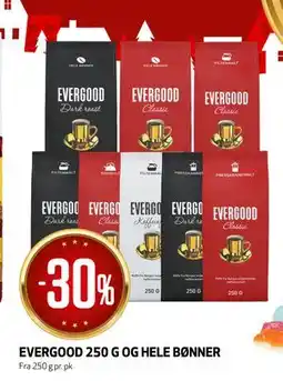 Bunnpris EVERGOOD 250 G OG HELE BØNNER tilbud