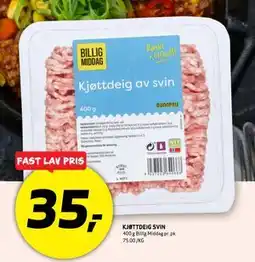 Bunnpris KJØTTDEIG SVIN tilbud