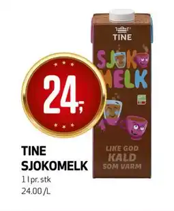 Bunnpris TINE SJOKOMELK tilbud