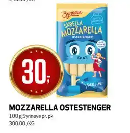 Bunnpris MOZZARELLA OSTESTENGER tilbud