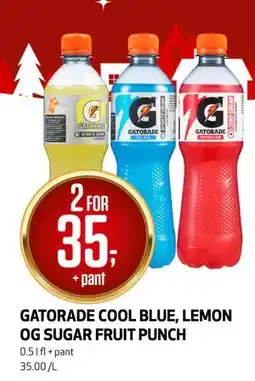 Bunnpris GATORADE COOL BLUE, LEMON OG SUGAR FRUIT PUNCH tilbud