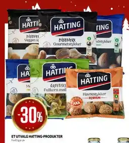 Bunnpris ET UTVALG HATTING-PRODUKTER tilbud