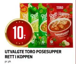 Bunnpris UTVALGTE TORO POSESUPPER RETT I KOPPEN tilbud