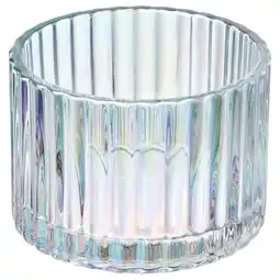 IKEA RÄffelbjÖrk Lysholder, perlemorfarget, 5 cm tilbud