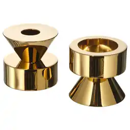 IKEA Stockholm 2025 Lysestake/telysholder, messingfarget, 6 cm tilbud