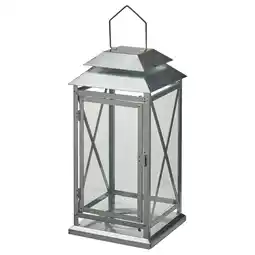 IKEA BefÄsta Lykt for kubbelys, inne/utendørs, galvanisert, 44 cm tilbud