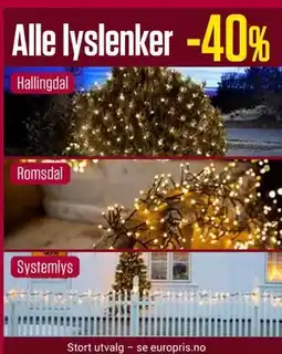 Europris Alle lyslenker tilbud