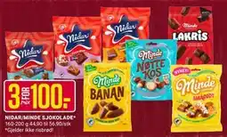 Europris NIDAR/MINDE SJOKOLADE tilbud