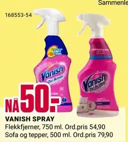 Europris VANISH SPRAY tilbud