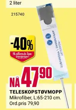 Europris TELESKOPSTØVMOPP tilbud