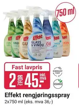Europris Effekt rengjøringsspray tilbud