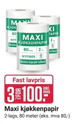 Europris Maxi kjøkkenpapir tilbud
