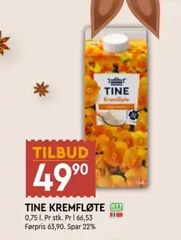 Coop Mega TINE KREMFLØTE tilbud