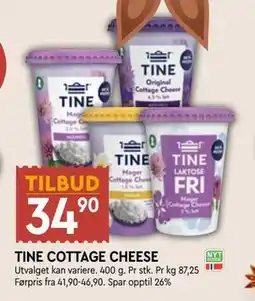 Coop Mega TINE COTTAGE CHEESE tilbud