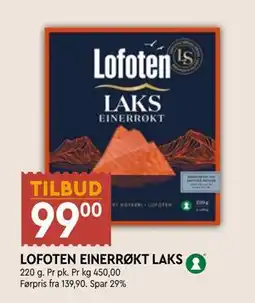 Coop Mega LOFOTEN EINERRØKT LAKS tilbud