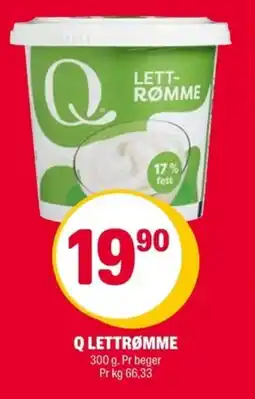 Coop Extra Q Lettrømme tilbud