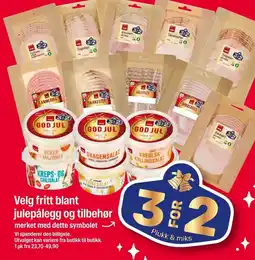 Coop Extra Velg fritt blant julepålegg og tilbehør tilbud