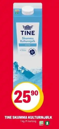 Coop Extra TINE Skumma kulturmjølk tilbud