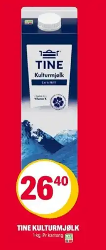 Coop Extra TINE Kulturmjolk tilbud