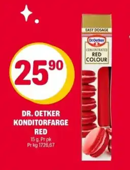 Coop Extra DR. OETKER Konditorfarge red tilbud