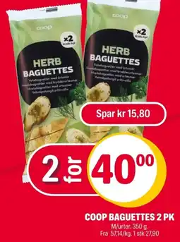 Coop Extra Coop baguettes 2 pk tilbud