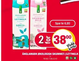 Coop Extra Änglamark økologisk skummet-/lettmelk tilbud