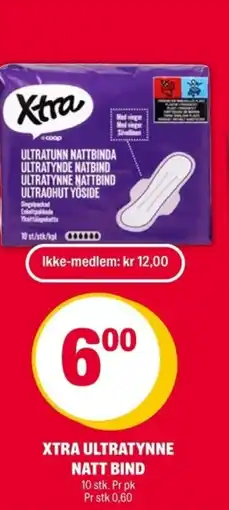 Coop Extra XTRA Ultratynne natt bind tilbud