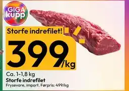 Gigaboks Storfe indrefilet! tilbud