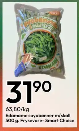 Gigaboks Edamame soyabønner m/skall 500 g. Frysevare- Smart Choice tilbud