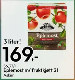 Gigaboks Eplemost m/ fruktkjøtt 3 l tilbud