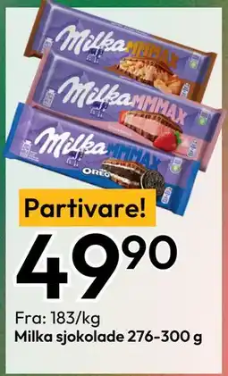 Gigaboks Milka sjokolade 276-300 g tilbud