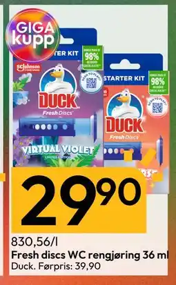 Gigaboks Fresh discs WC rengjøring 36 ml tilbud