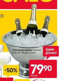 Rusta Champagnekjøler tilbud