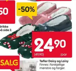 Rusta Tøfler Daisy og Laisy tilbud