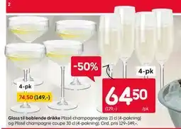 Rusta Glass til boblende drikke tilbud