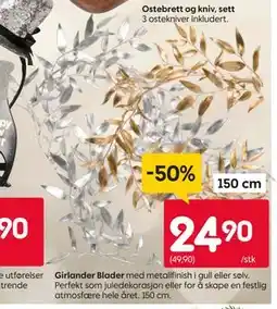 Rusta Girlander Blader tilbud