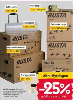 Rusta Alt til flyttingen tilbud