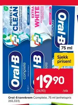 Rusta Oral-B tannkrem tilbud