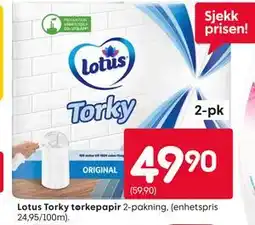 Rusta Lotus Torky tørkepapir tilbud