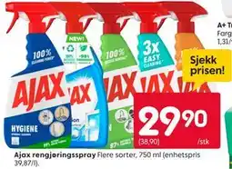 Rusta Ajax rengjøringsspray tilbud