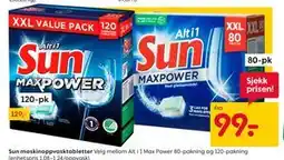 Rusta Sun maskinoppvasktabletter tilbud