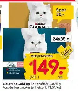 Rusta Gourmet Gold og Perle., Medlemspris tilbud