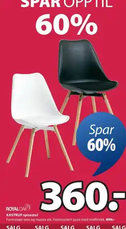 JYSK Royal oak kastrup spisestol tilbud
