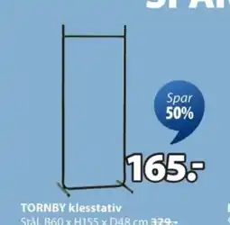 JYSK Tornby klesstativ tilbud