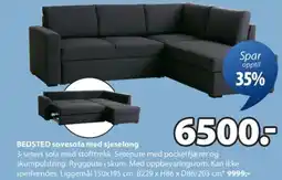JYSK Bedsted sovesofa med sjeselong tilbud