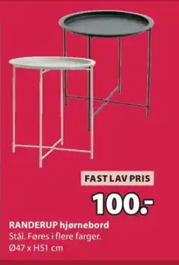 JYSK Randerup hjørnebord tilbud