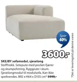 JYSK Skejby sofamodul, sjeselong tilbud