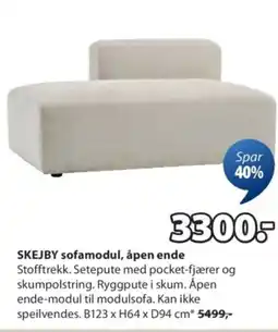 JYSK Skejby sofamodul, åpen ende tilbud