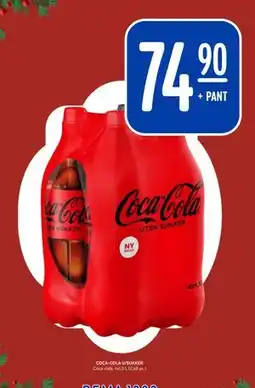 Rema 1000 COCA-COLA U/SUKKER tilbud